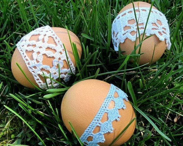 Klistermärke påskägg med mönster påskägg
