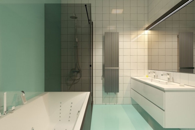 modern design badrum väggmonterad radiator badkar duschkabin