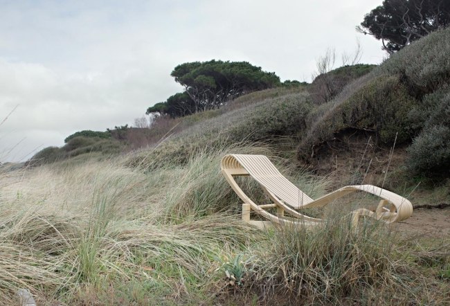 utomhus schäslong cassina trä bok teak