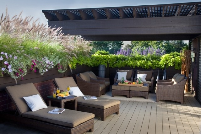Terrass lounge möbler matplats vardagsrum inredning idéer
