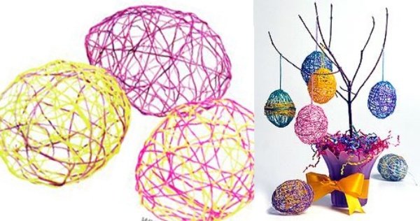 påskägg DIY projekt idéer grenar bukett dekoration