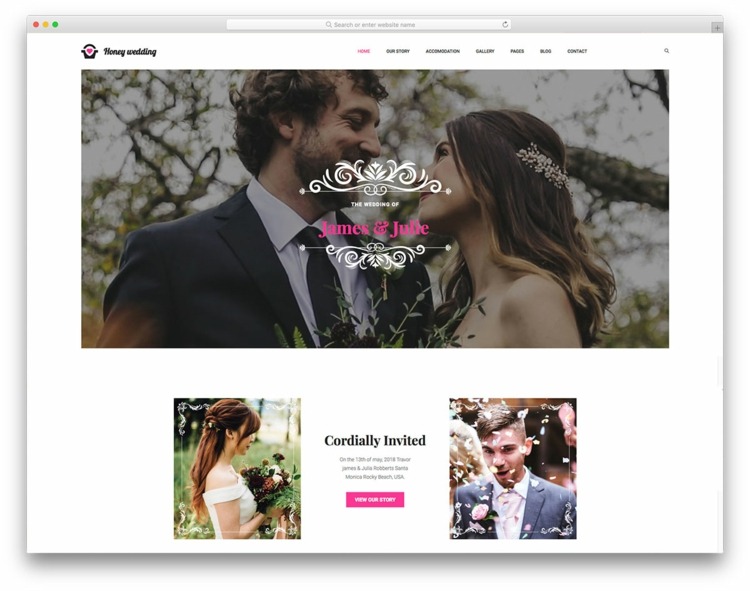 Organisera en webbplats för bröllopet och lägg all viktig information online på två språk