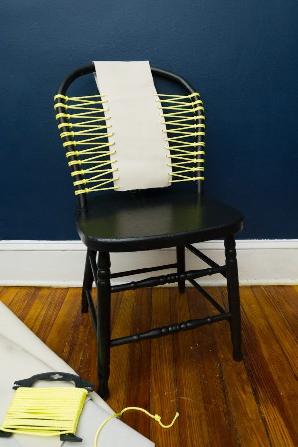 försköna den gamla stolen själv projektera läderryggen