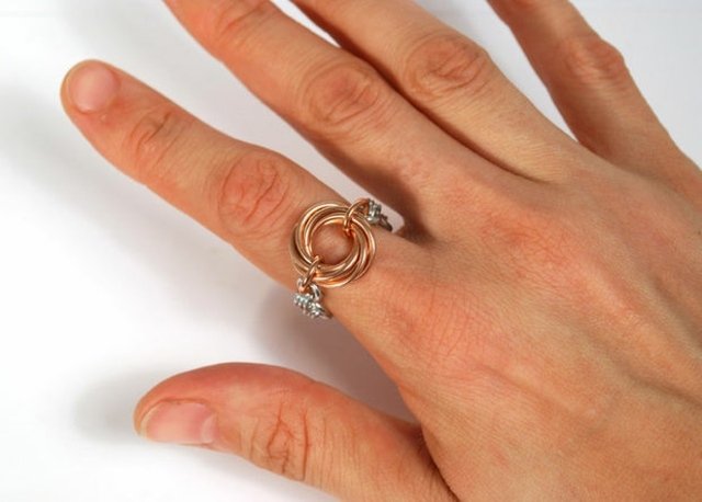 DIY ringkedja själv gör koppar twist