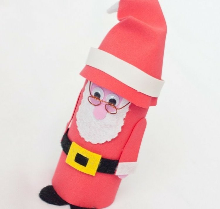 nikolaus tinker toalettpapper rulle-filt-glasögon-wire-wiggle ögon