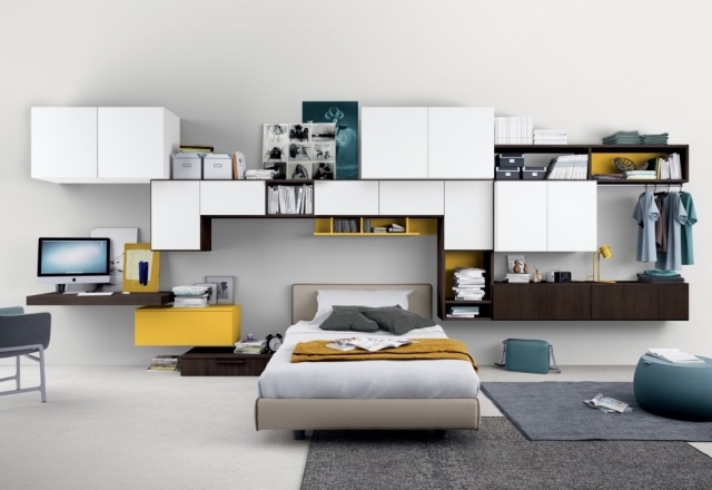 Väggdesign-modulära-vägg-hyllor-öppna-teenage-rum-möbler