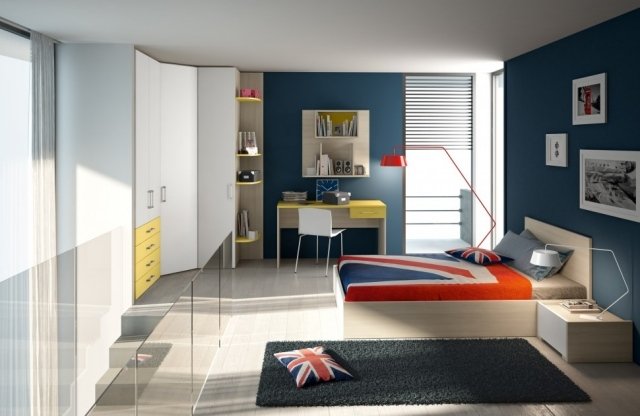 Italienska-designer-möbler-för-tonåringar-room-skapande-sängkläder-british-flagga