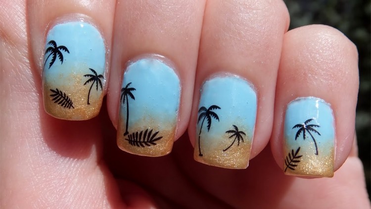 enkla-spik-mönster-sommar-palm-motiv-vatten-dekaler
