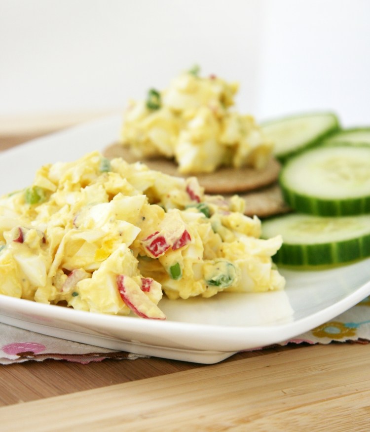 enkla recept på ägg äggsallad-idé-lök-vår-gurka-friska
