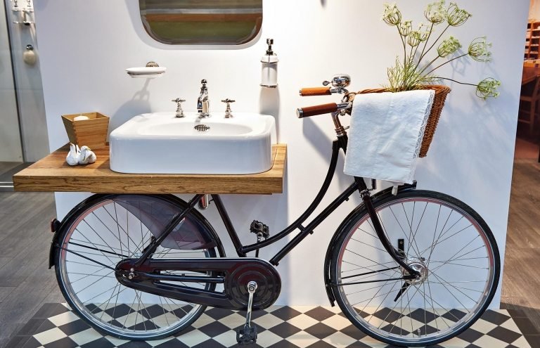 Upcycling Ideas Easy Bike Bord Badrum Kakel Idéer Vintage Inredning Idéer