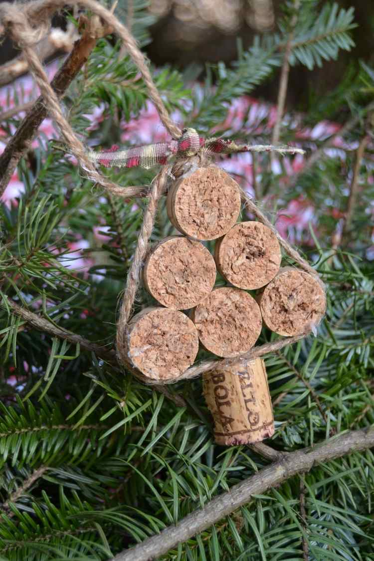 Jul-dekoration-används-kork-dekoration-gran-träd-dekorationer-för-jul-trädet