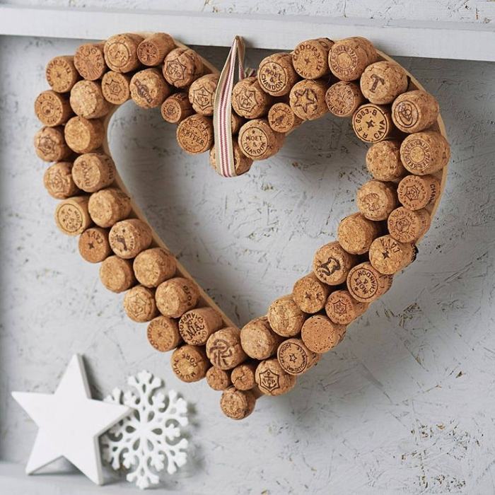 Deco-hjärta-champagne-kork-dekoration-jul-krans-tinker-hjärtformad