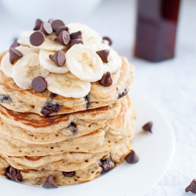 pannkaka-recept-tjock-choklad-chips-banan