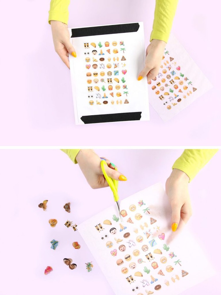 Stick på påskägg Klipp ut motiv Express emoji