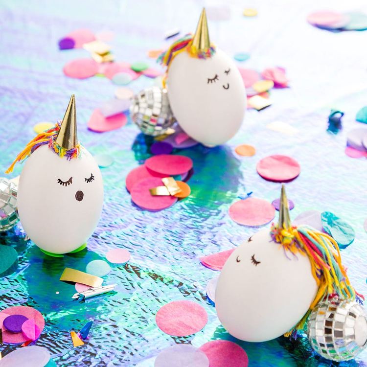 Unicorn påskägg tinker ansiktsfärg bifoga horn