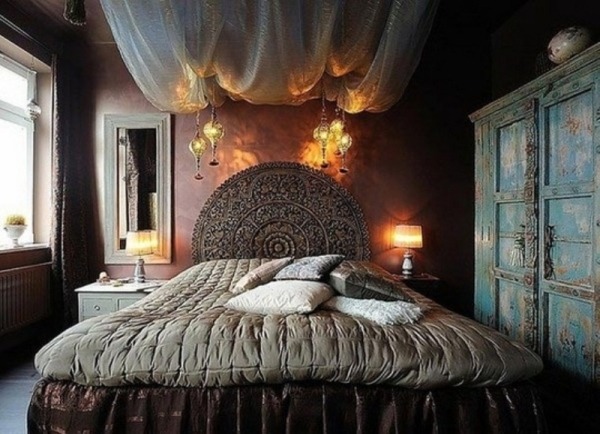 Sovrumsmöbler gotiska element designer säng-baldakin