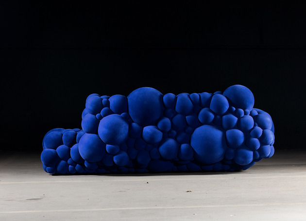 Moderna möbler Texturerad yta Sittkomfort blå indigo