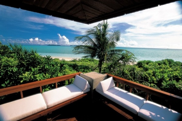 Villa Casita-på en sluttning-Amanpulo vy