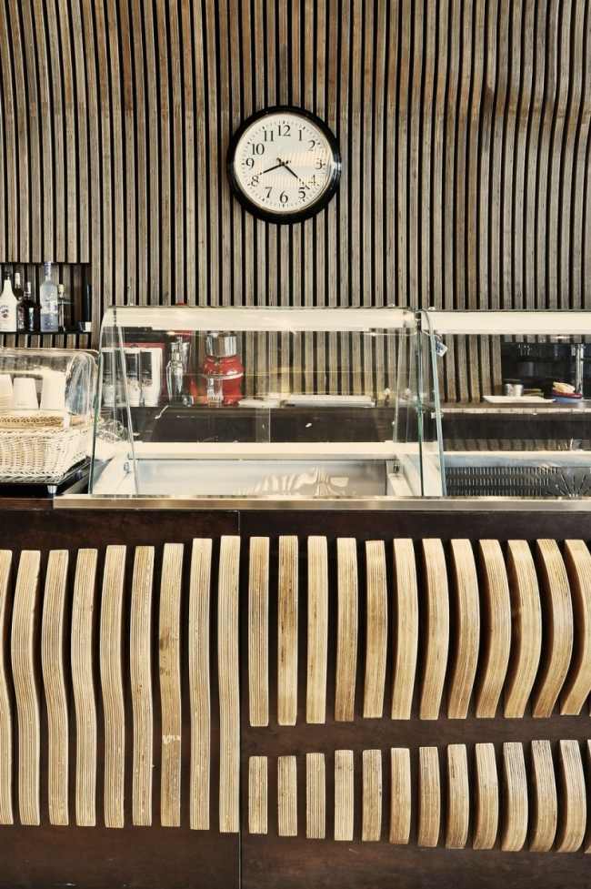 Cafe-bar interiördesign Böjda element Innarch