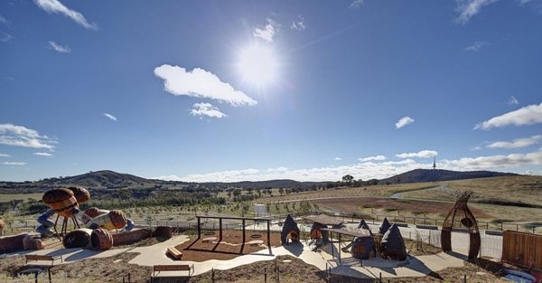 Arboretum botaniska trädgårdar Canberra Australien