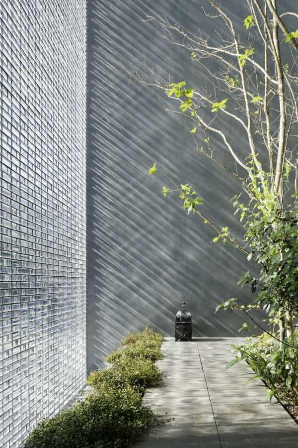 Trädgårdsdesign Inomhus optiskt glashus Japan Designerhus