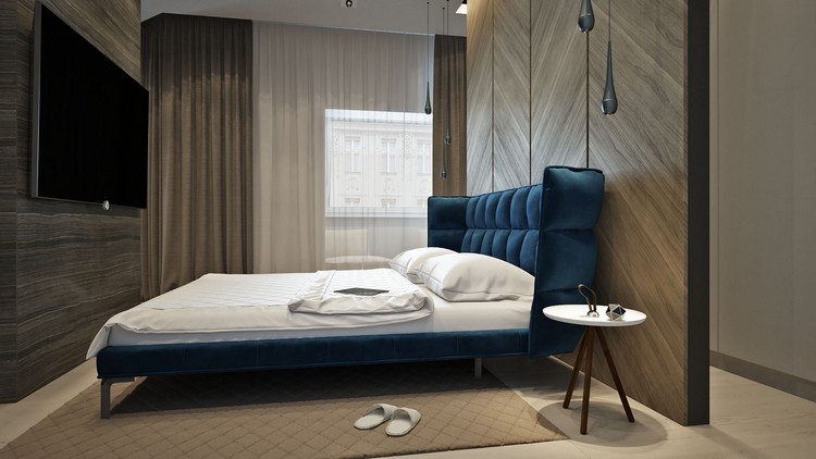 möblering-natur-toner-beige-brun-sovrum-blå-stoppad säng