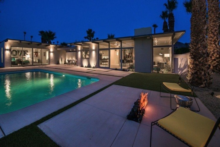 lyx hus california pool öppen eld