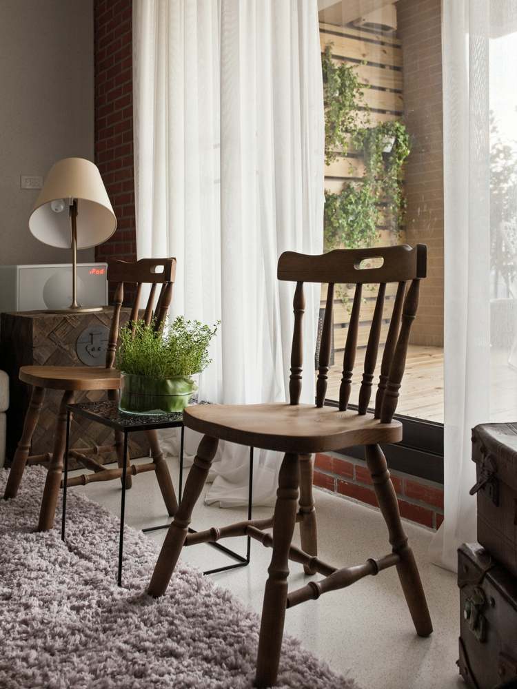 möbler med minimalistisk asiatisk design antik stolmatta