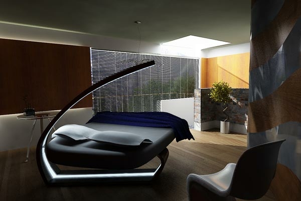 futuristisk sängdesign