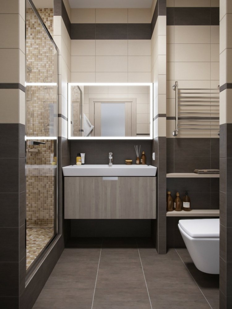 rum små möbler idéer minimalistisk design dusch badrumskonsol