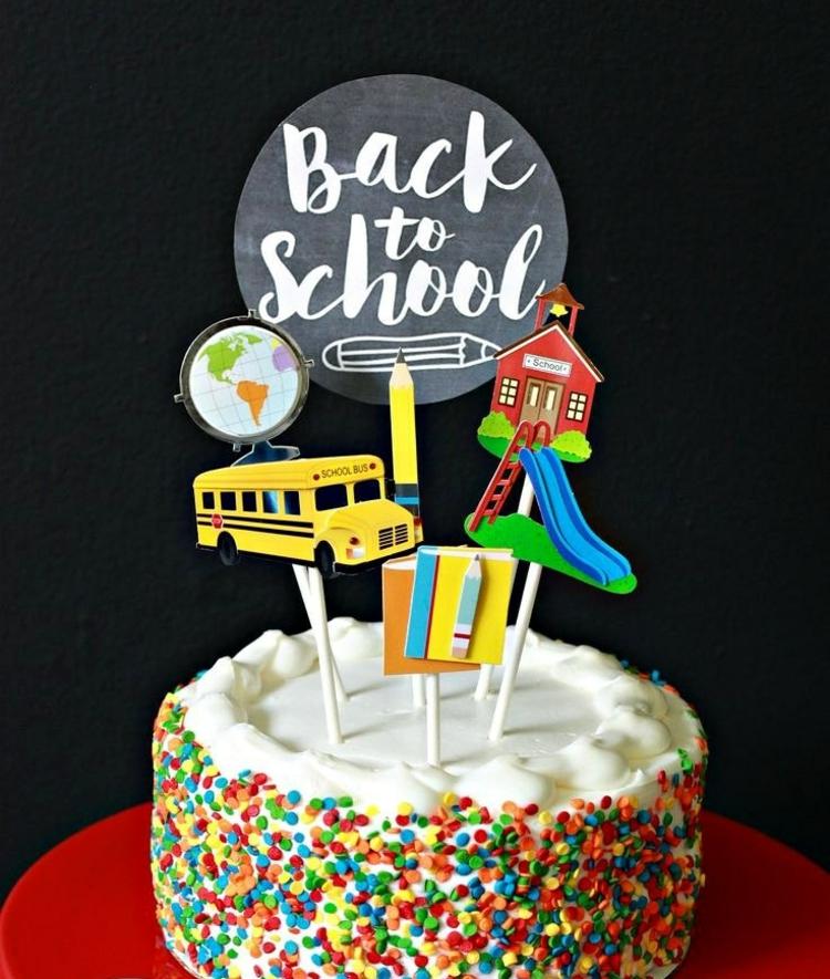 idé för tillbaka till skolan fest dekorera tårta toppers tema