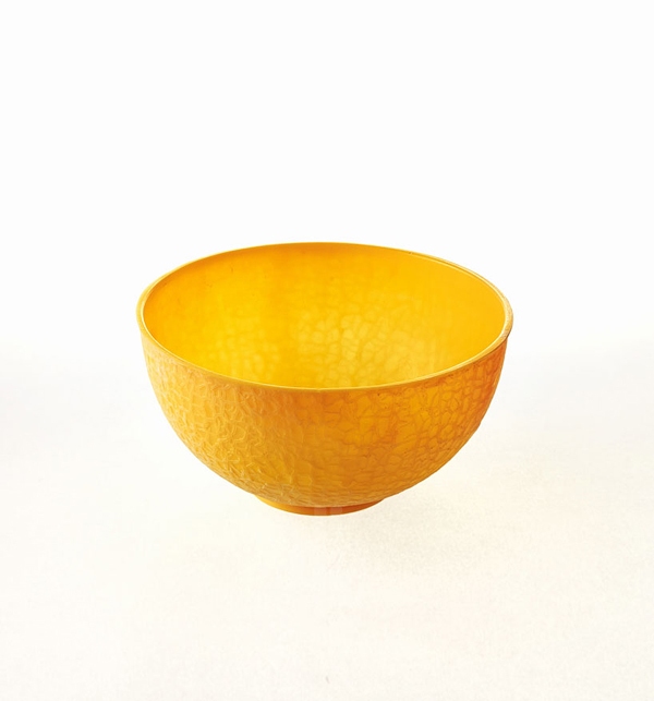 apelsinskål, engångsdesignbestick av bioplast