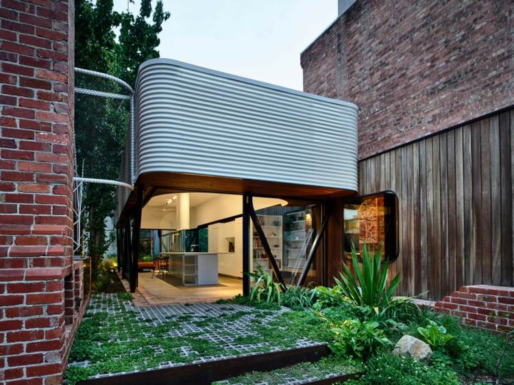 wellpapp fasad king bill house melbourne austin maynard arkitekter entré tegel