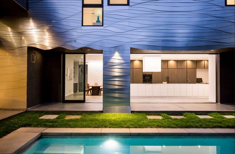 Unik husdesignbeklädnad-aluminium-pool-kök