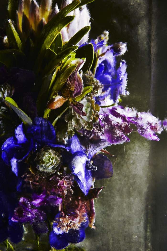 bukett lila violett arrangera azuma konstis