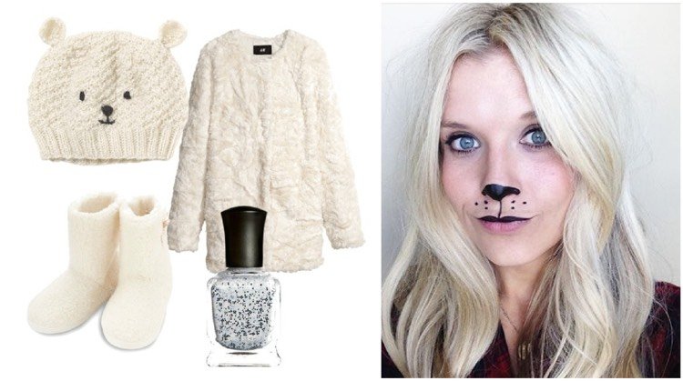 Isbjörnkostym själv-montera-outfit-kvinnor
