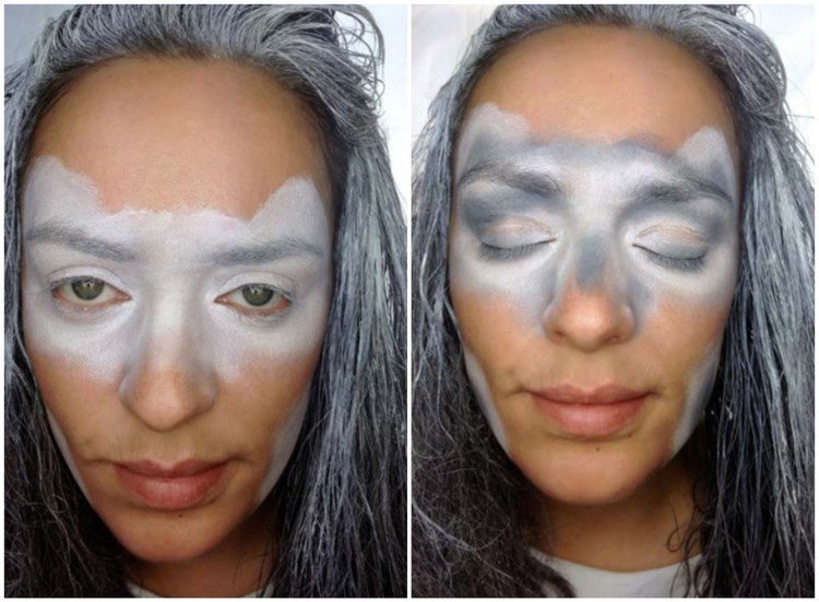 isbjörn kostym smink instruktioner mask