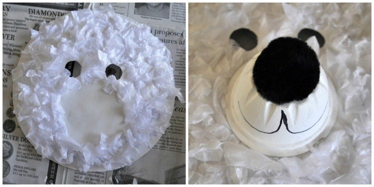 isbjörn-kostym-mask-papper-tallrik-barn-karneval-tinker