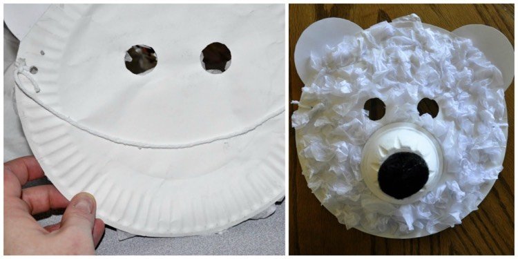isbjörn-kostym-papper-tallrik-mask-tinker-barn