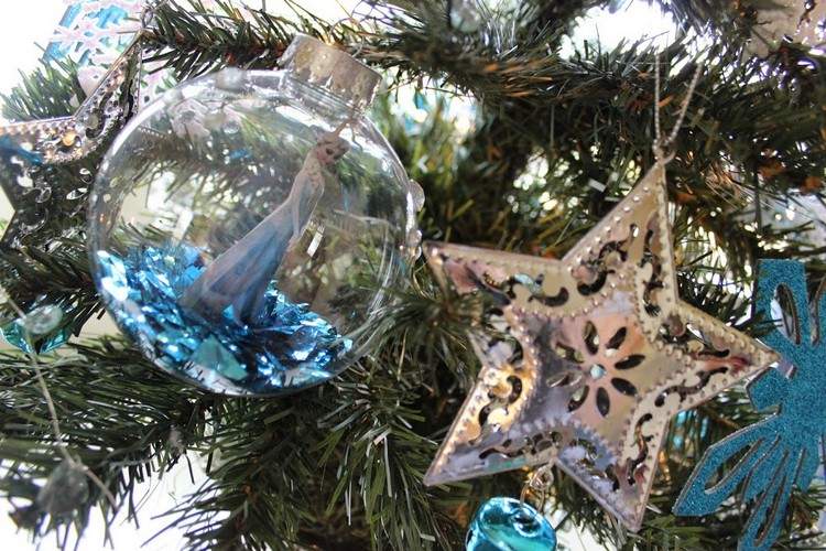 Tinker träd dekorationer jul-is drottning-tema julgran