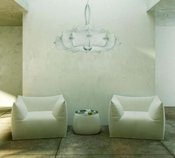 Designlampa för insidan av foajén Zeppelin flos ljuskrona