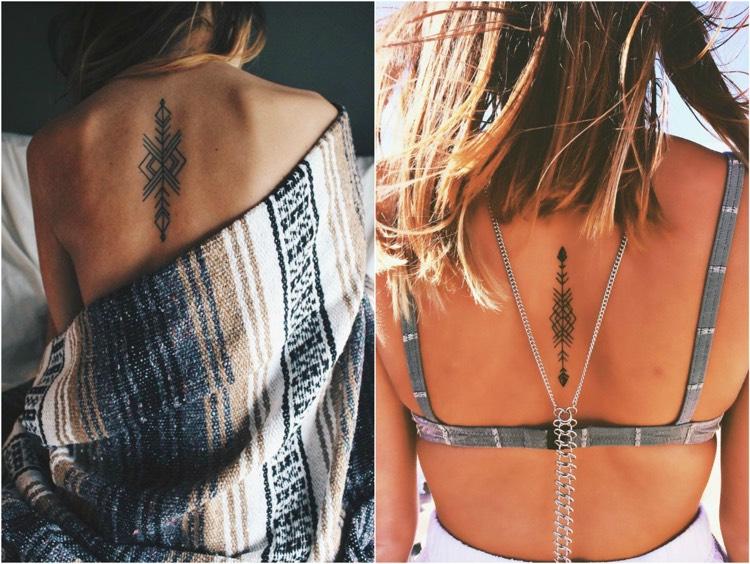 tatueringsmotiv-ryggrad-kvinnor-stam-indiska-pilar