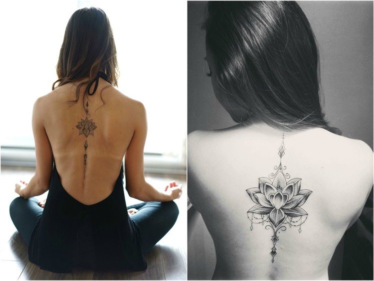 tatuering-motiv-ryggrad-kvinnor-yoga-lotus