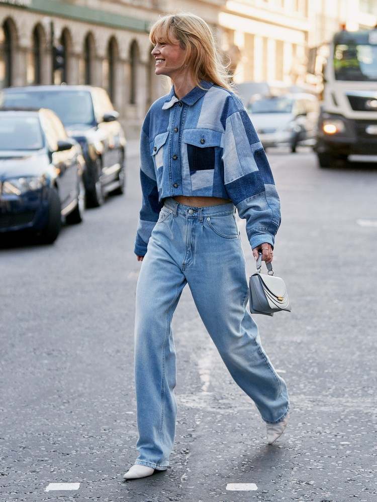 Denim on Denim modetrend elegant höstdräkt