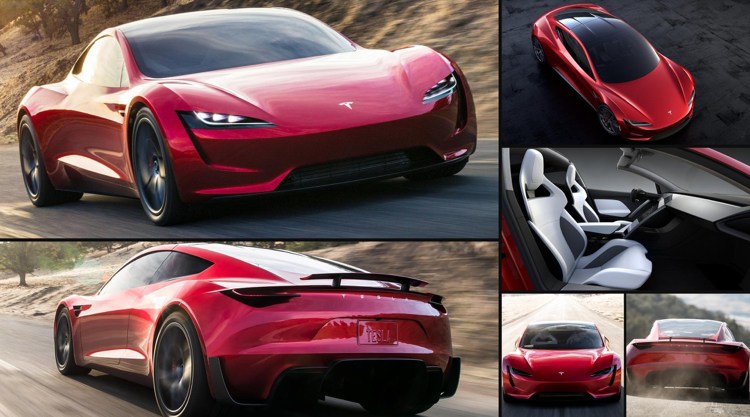 Elektrisk sportbil tesla roadster modell översikt presentation
