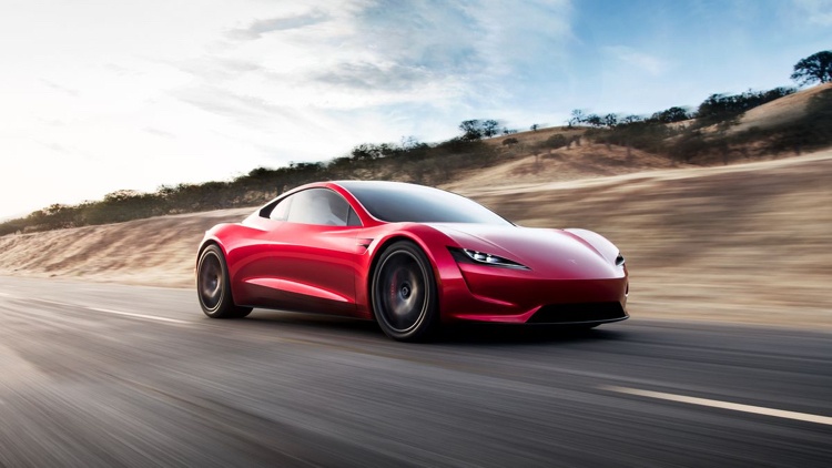 elektrisk sportbil tesla roadster modell 2020