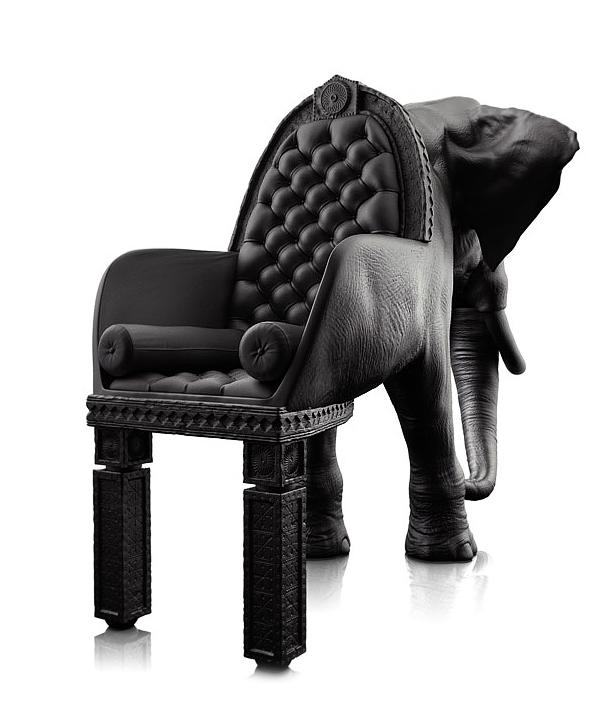Läderstol design-med armstöd-svart