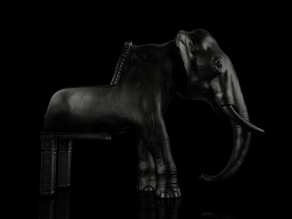 Elefantstol Maximo Riera läderfåtölj