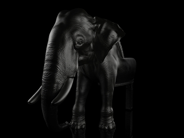 Elephant Black Chair-Maximo-Riera Design