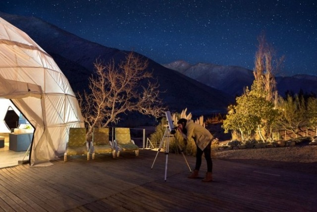 elqui domos hotel chile teleskop terrass glamping avkoppling